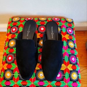 Black slip-on shoes